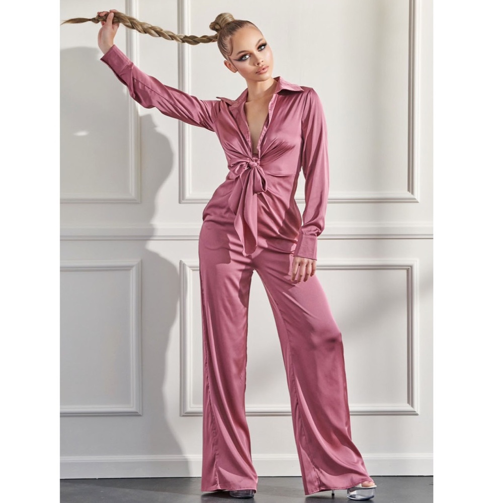 Fashion Nova Satin Jumpsuit